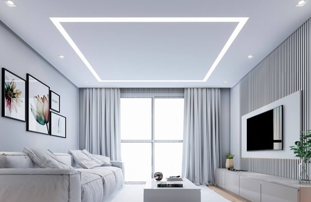 Elegant Living Room False Ceiling Design